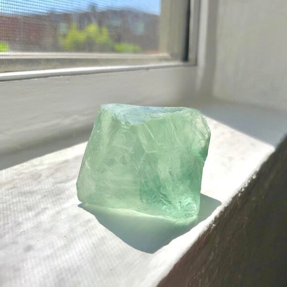 Large Green Fluorite Octahedron - Picture 3 of 4